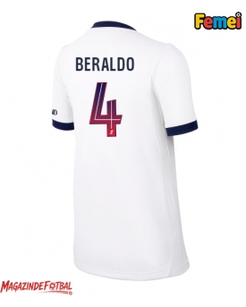 Paris Saint-Germain Lucas Beraldo #4 Tricou Fotbal Replică 2026-27 Femei Deplasare